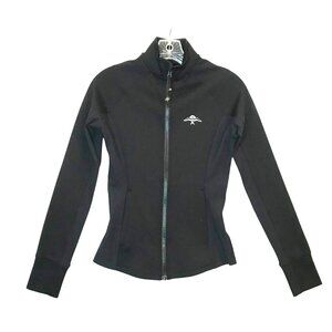 Greyson Black Zip-Up Performance  Jacket  Cotton 15% Stretch Womens XS
